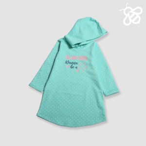 Glam Girl Aqua Spot Hoody Dress
